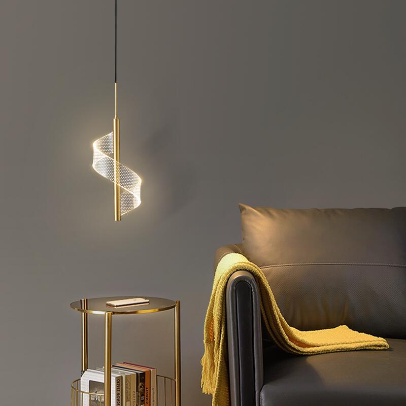 Modern LED Pendant Light �C Minimalist Spiral Design with Adjustable Hanging Height