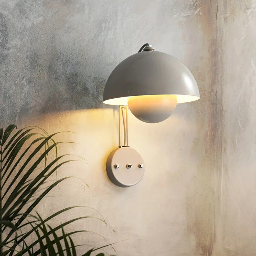 Modern Minimalist Mushroom Wall Sconce �C Dutch Design LED Bedside Light