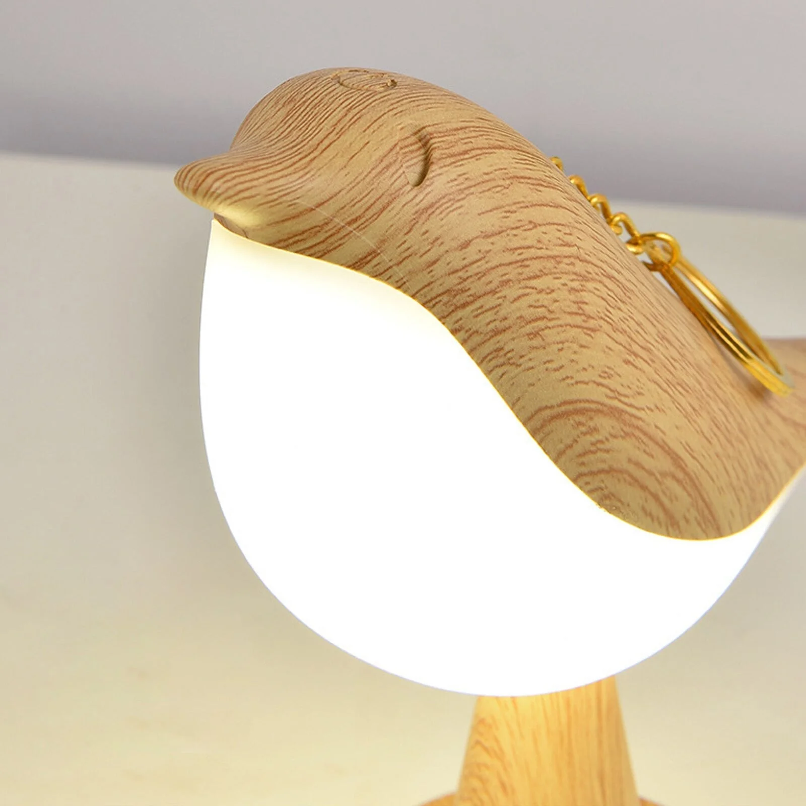 Whimsical Bird-Shaped Table Lamp - Modern LED Light with Natural Design