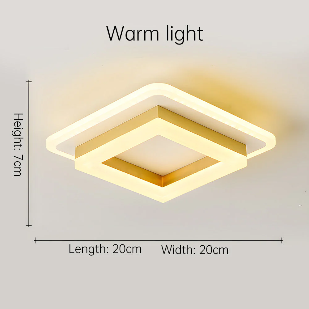 Modern Square LED Flush Mount Ceiling Light �C Minimalist Hallway & Bedroom Fixture