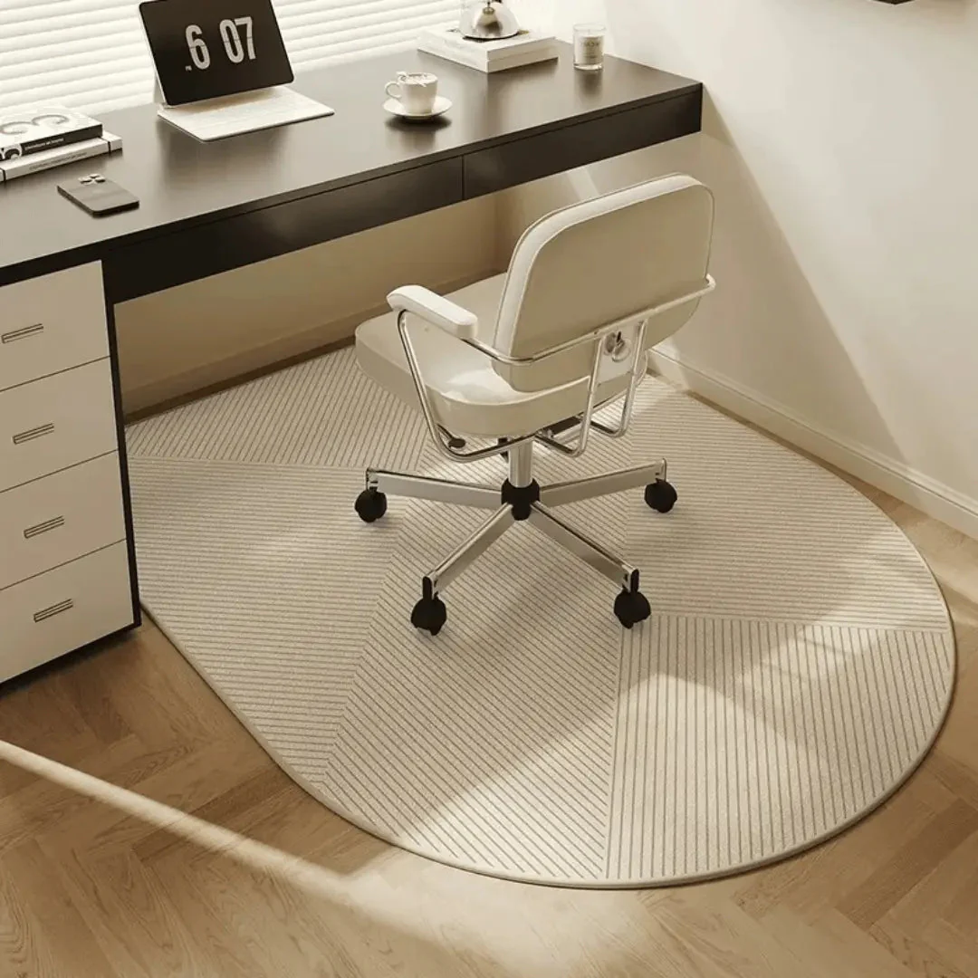 Modern Office Chair Mat - Durable Velour Floor Protector for Home & Office