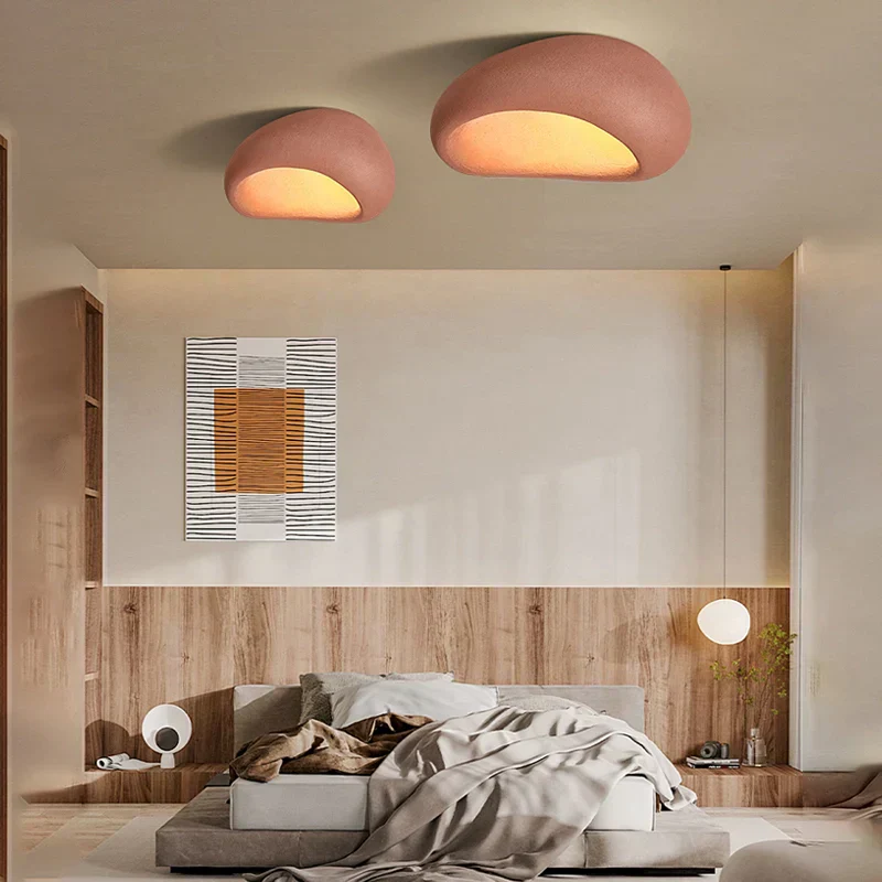 Minimalist Wabi-Sabi Flush Mount Ceiling Light Fixture with LED Elegance
