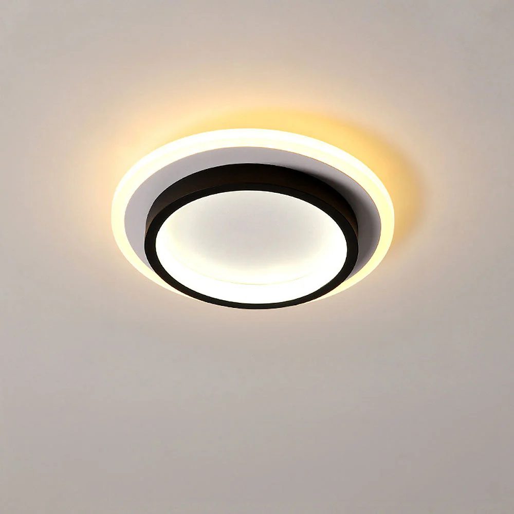 Modern Flush Mount LED Ceiling Light �C Minimalist Round Acrylic Design, 3 Colour Modes