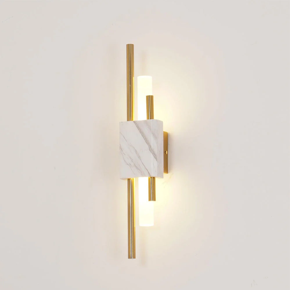 Modern Marble Wall Sconce �C Luxury LED Wall Light in Geometric Minimalist Design