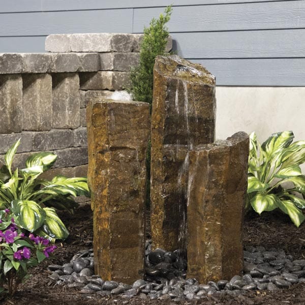 Atlantic 3 Piece Natural Basalt Column Fountain Kit - 24