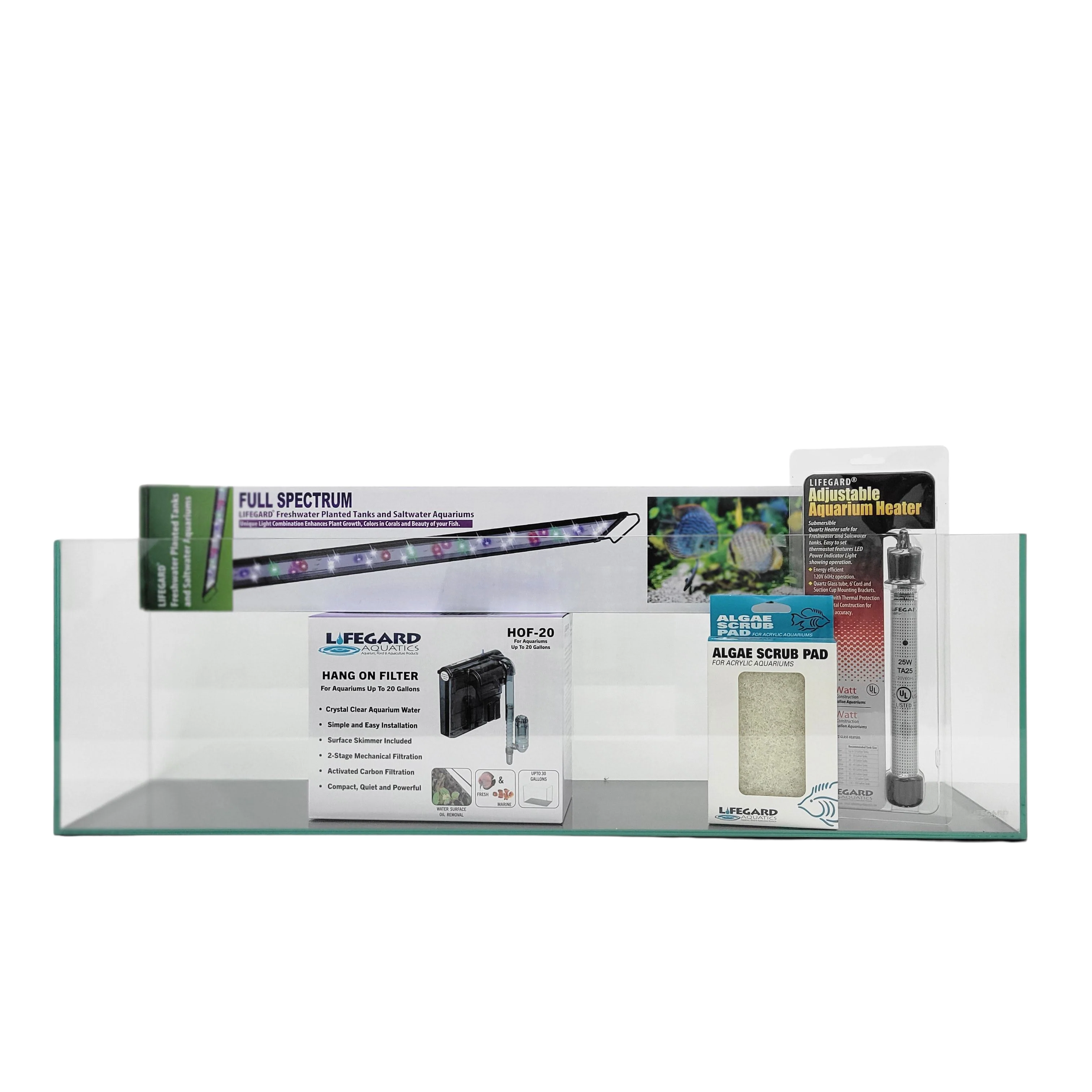 Lifegard Aquatics 11 Gallon Bookshelf Aquarium Kit