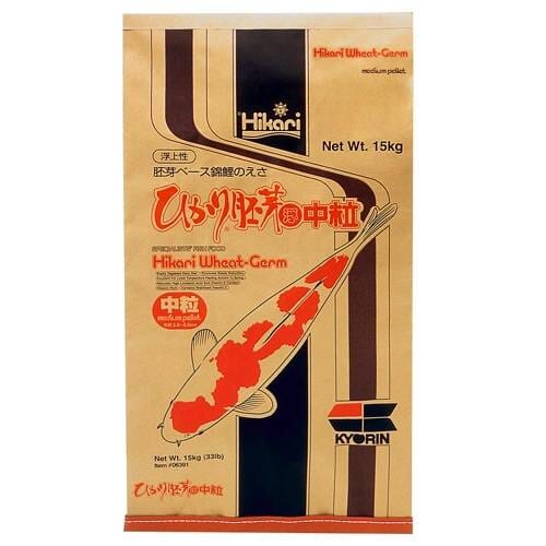 Hikari Wheat-Germ Koi Food - Floating, Medium Pellets, 33 lbs.