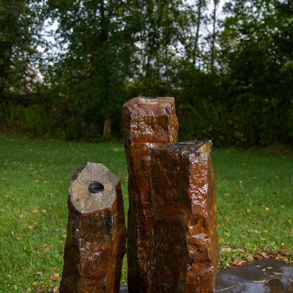 Atlantic 3 Piece Natural Basalt Column Fountain Kit - 24