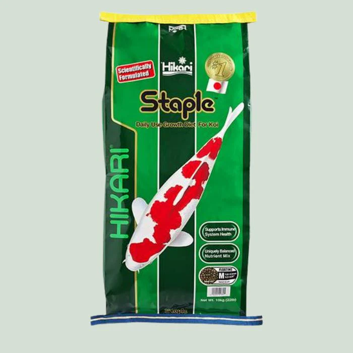 Hikari Staple Koi Food - Floating, Medium Pellets, 22 lbs.