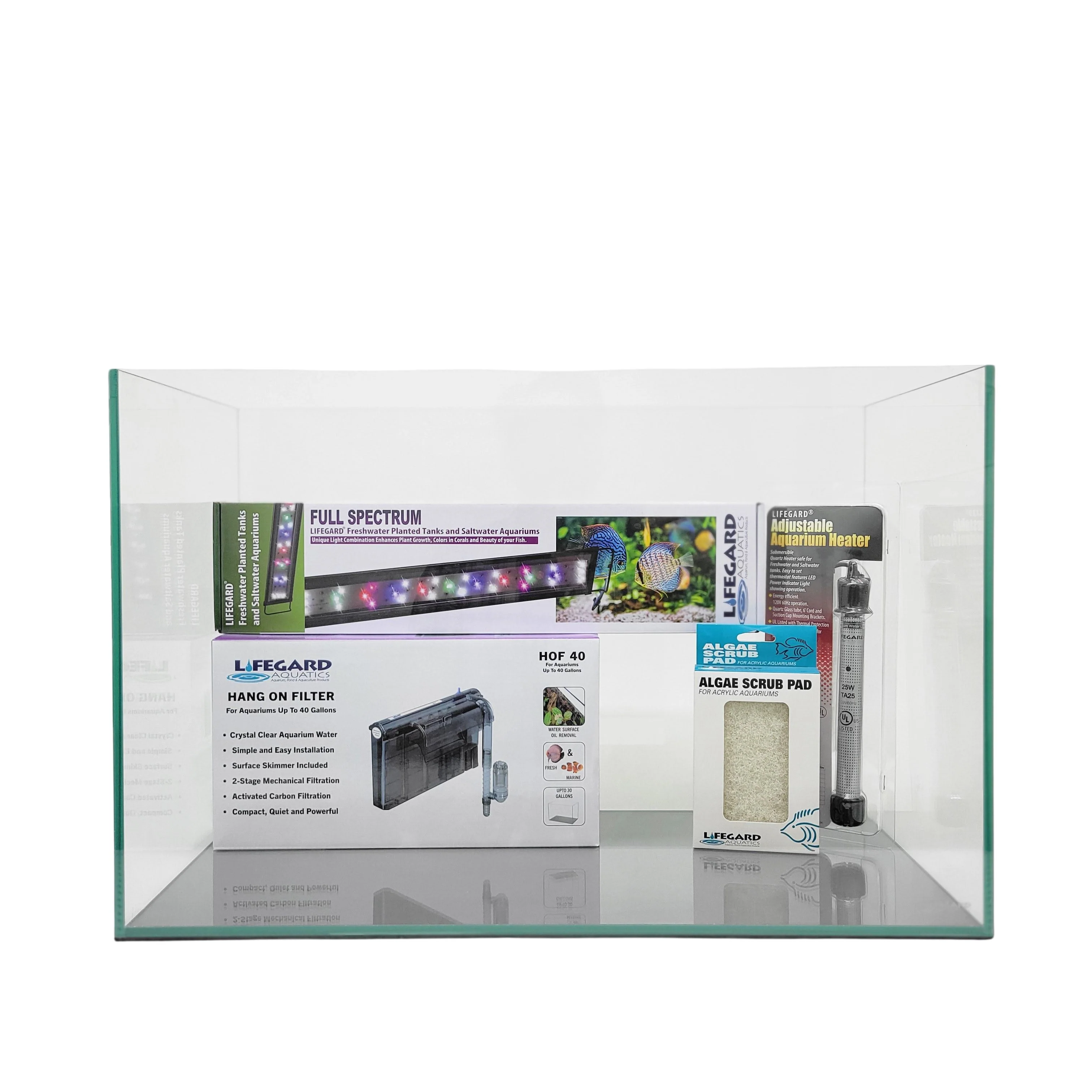 Lifegard Aquatics 20 gallon Rimless Aquarium