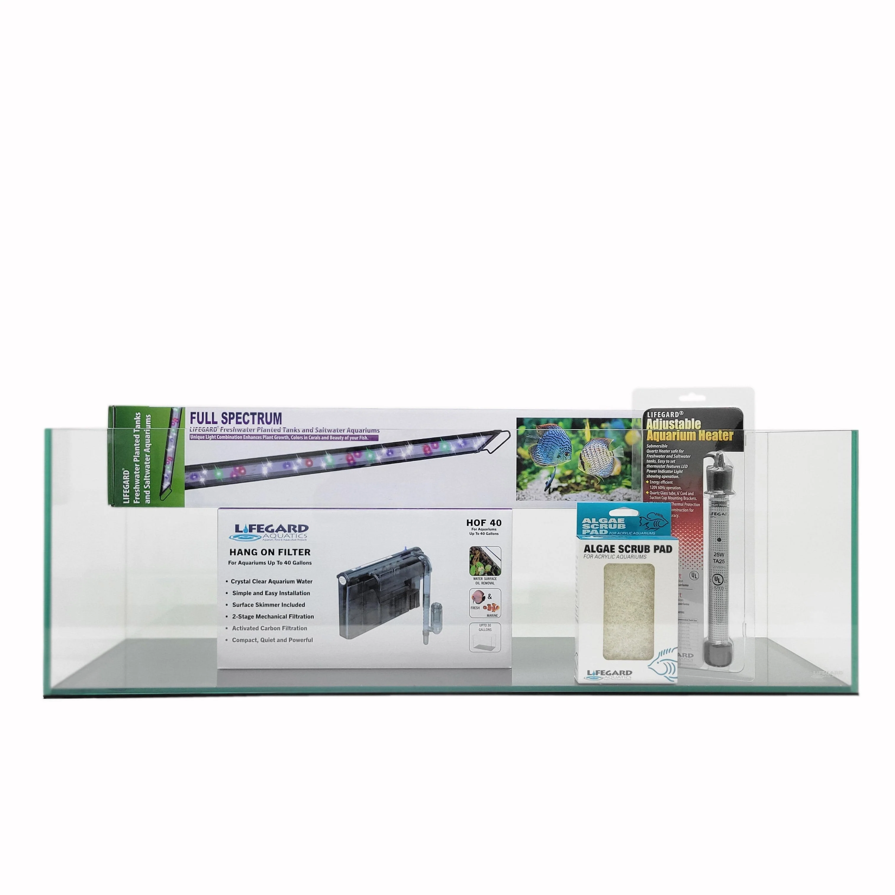 Lifegard Aquatics 22 gallon Bookshelf Aquarium Kit
