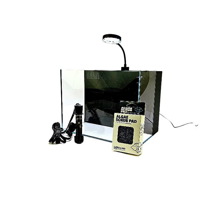 Lifegard Aquatics 4 Gallon Ultra Low Iron CRYSTAL Aquarium with Built in Back Filter