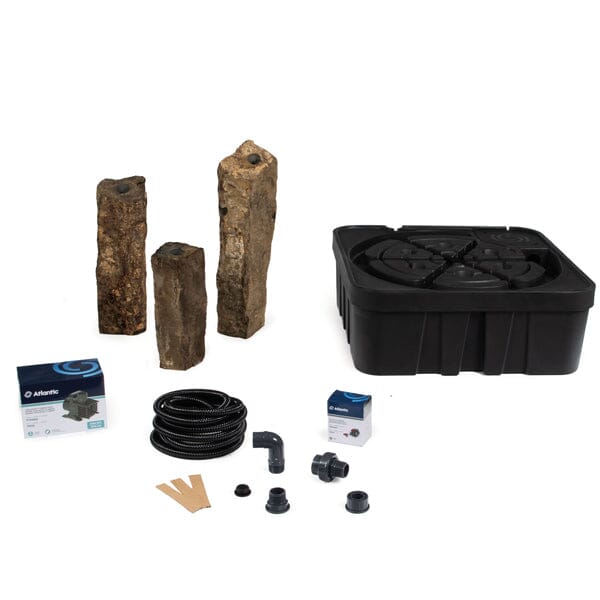 Atlantic 3 Piece Natural Basalt Column Fountain Kit - 18