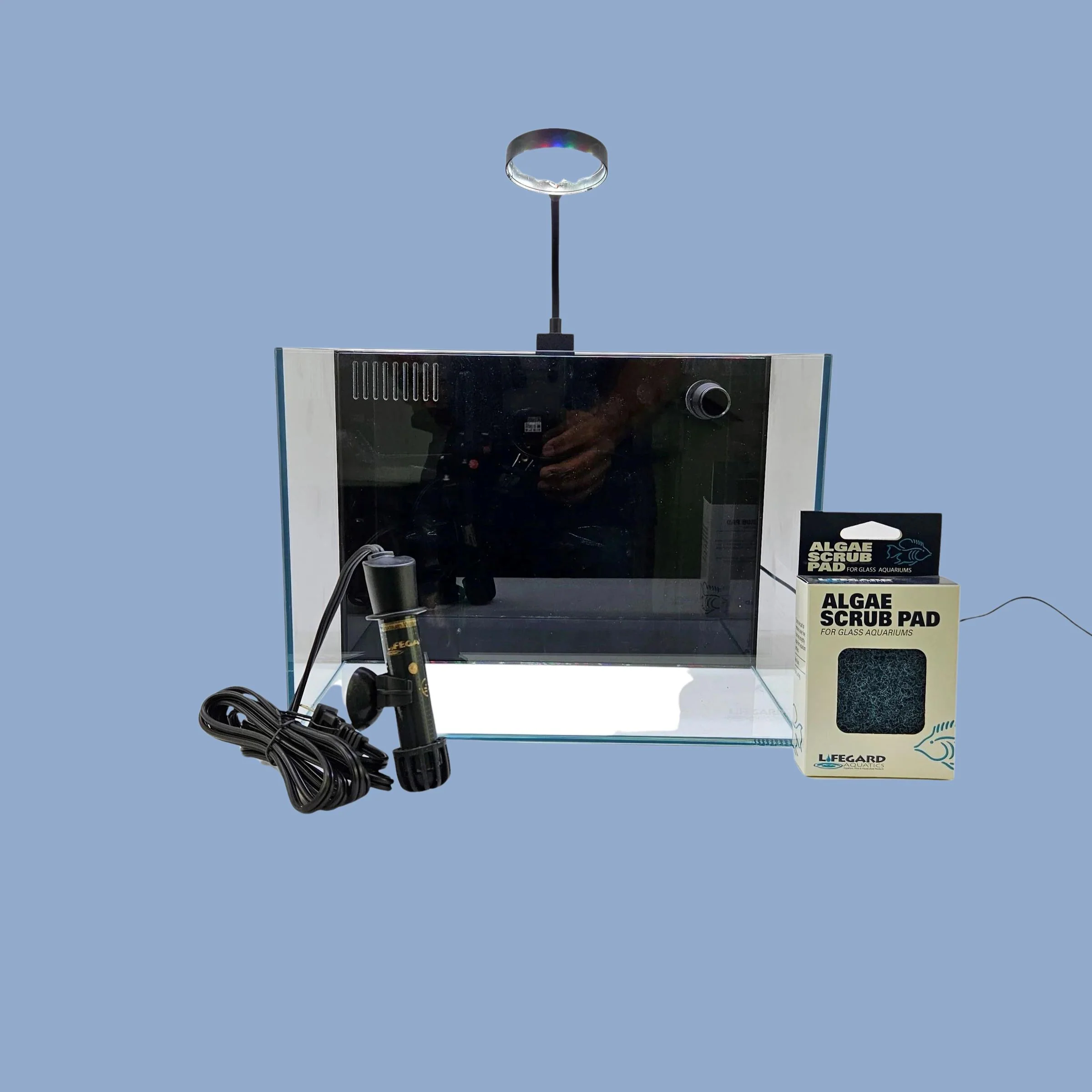 Lifegard Aquatics 4 Gallon Ultra Low Iron CRYSTAL Aquarium with Built in Back Filter