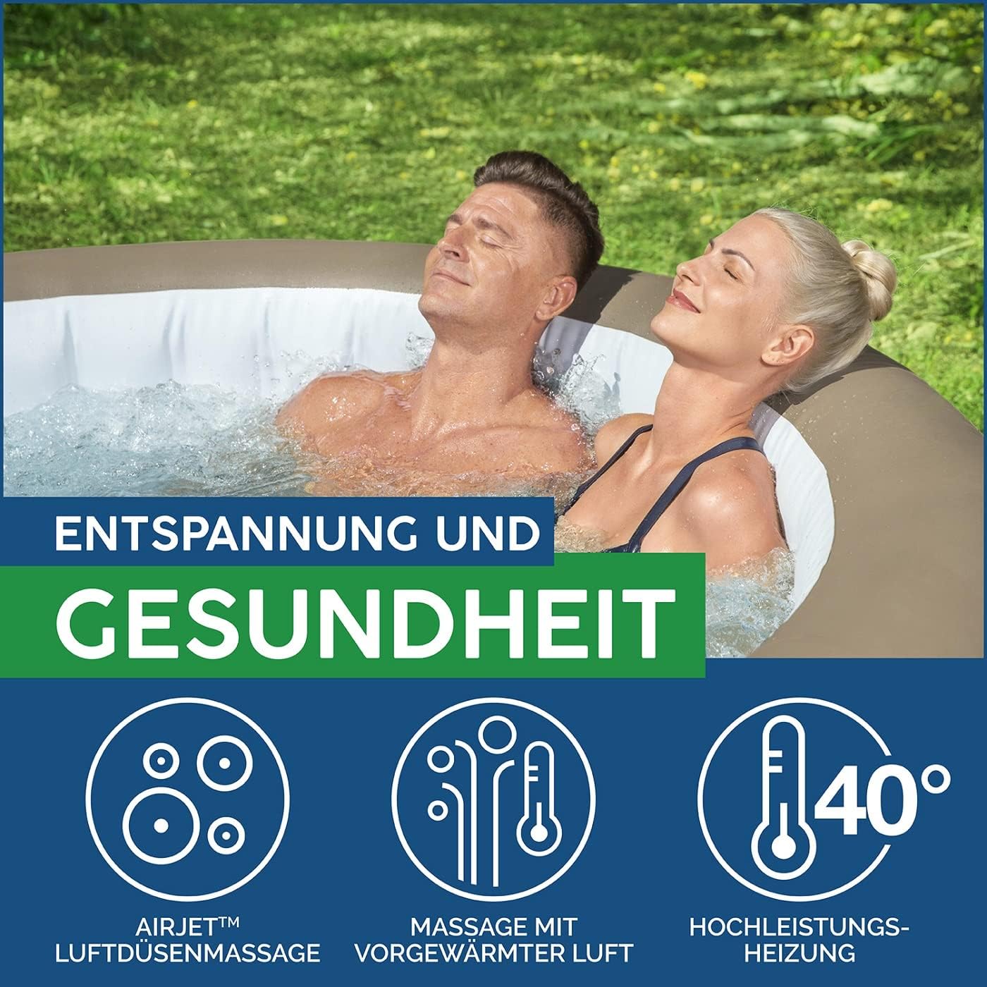 Spa gonflable rond BESTWAY Lay-Z-Spa® Miami Airjet™ 2 - 4 personnes