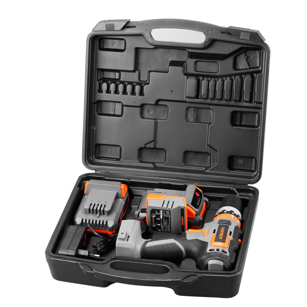 Perceuse-visseuse à percussion sans fil 20V FUXTEC FX-E1SBS20 - Set avec 2 batteries 2Ah et chargeur 1A