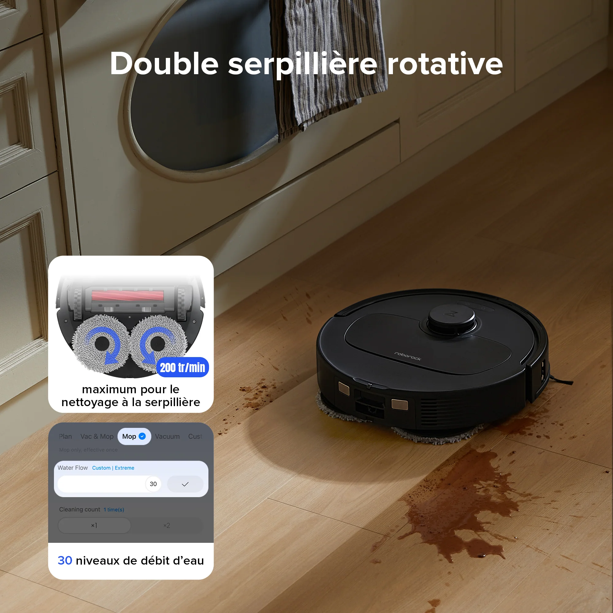 Roborock Qrevo S robot aspirateur laveur avec station multifonction