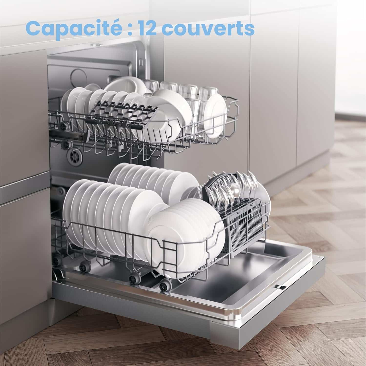 COMFEE’ CDWPF1201PS | Lave-vaisselle Pose Libre 12 Couverts