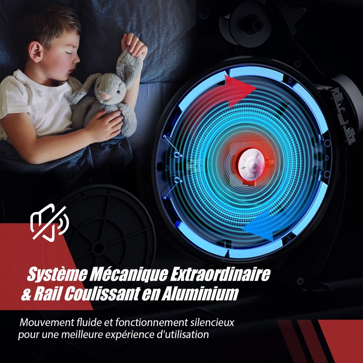 Rameur Magnétique Résistanceà 8 Niveaux Pliable 2 Roues Flexibles Rail Coulissant en Aluminium Ecran LCD Support d'Appareil