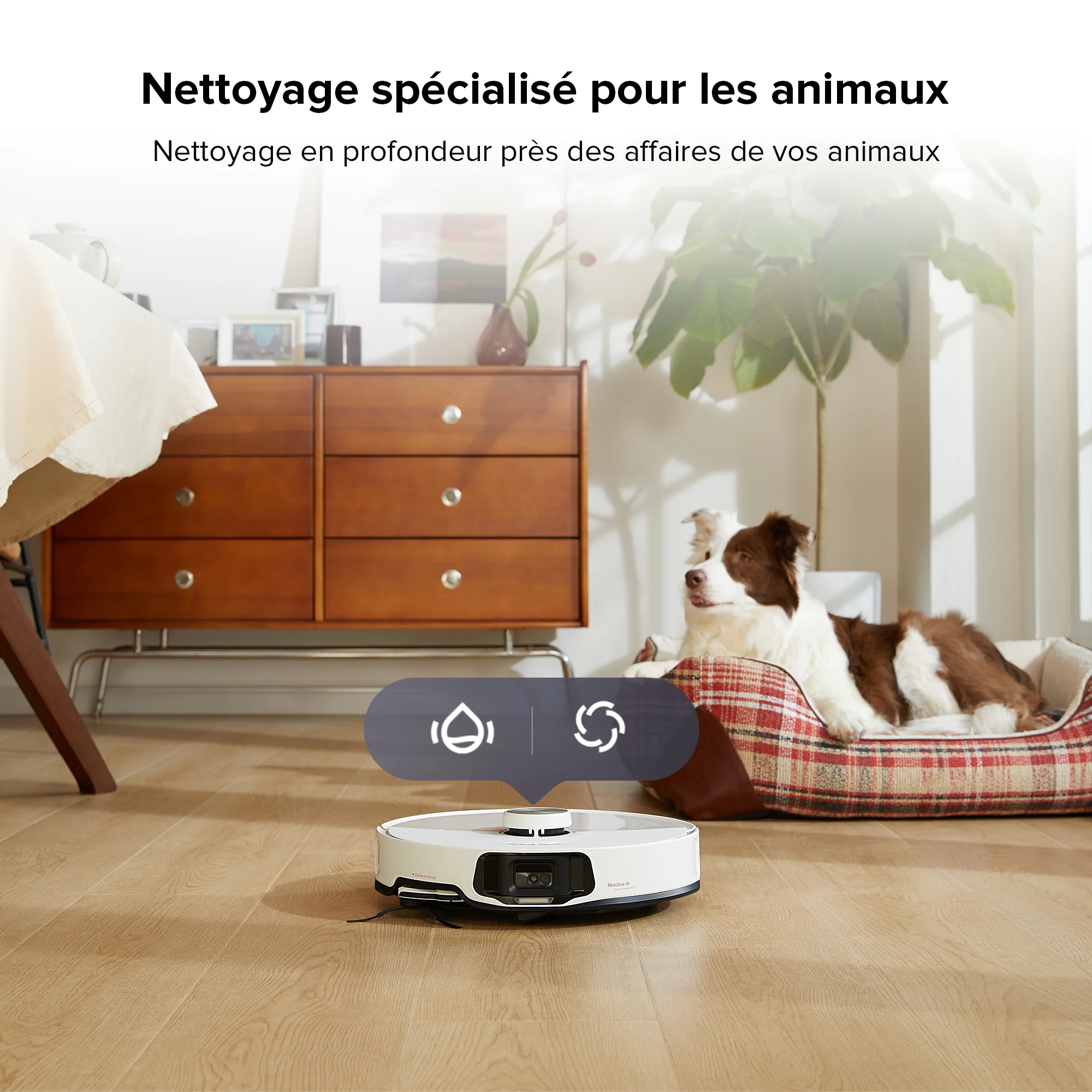 Roborock S8 MaxV Ultra aspirateur robot laveur avec Station RockDock® Ultra 8-en-1