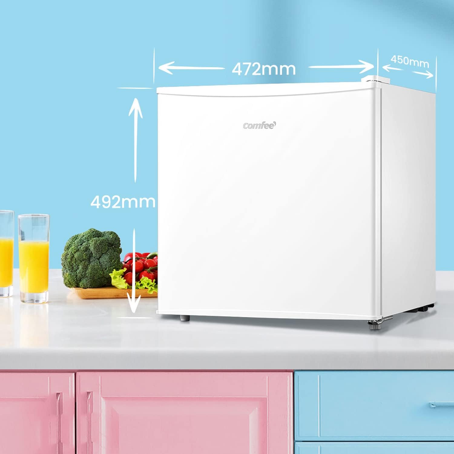 COMFEE’ RCD50WH2(E) | Mini Réfrigérateur 43L avec Freezer