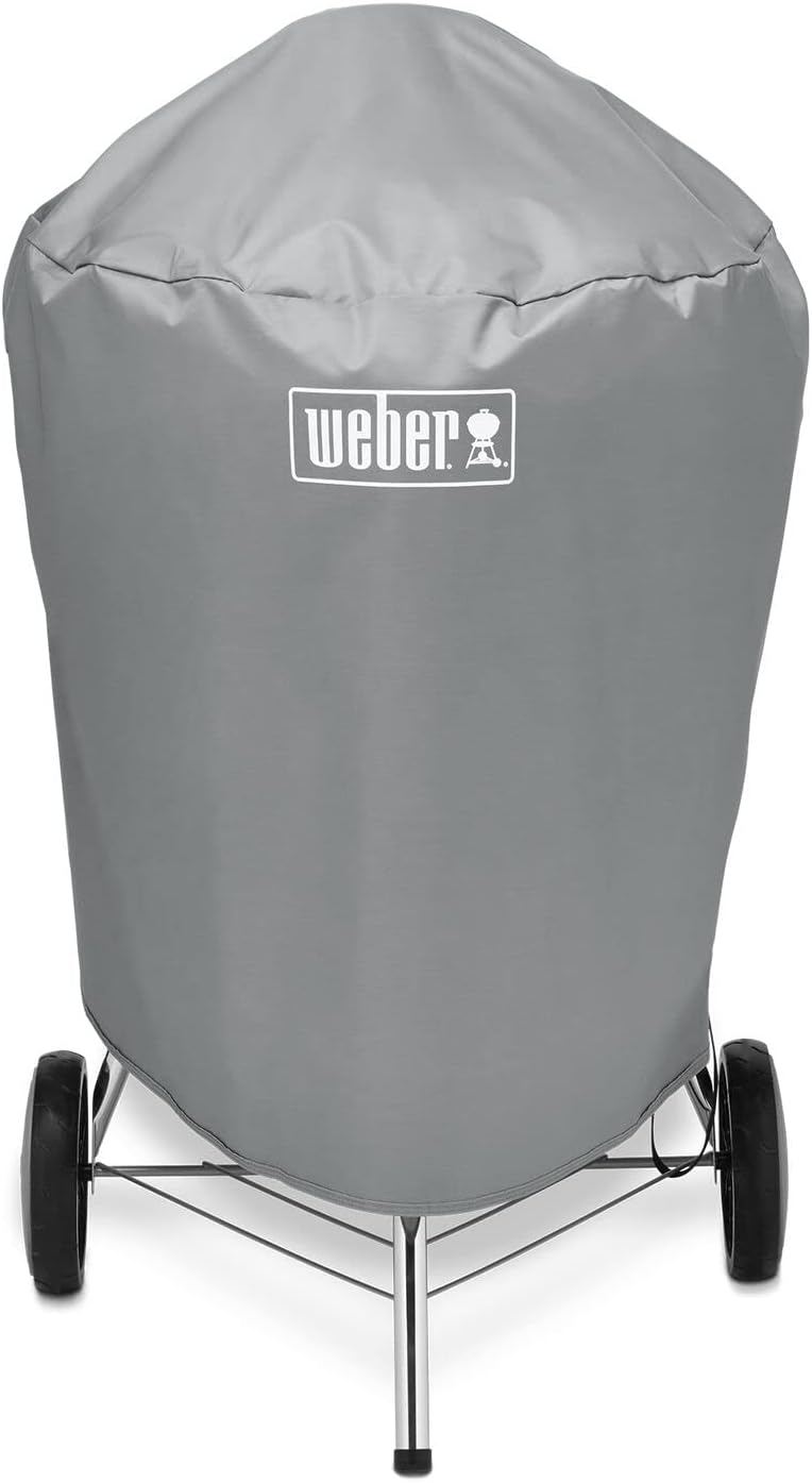 Weber Classic Kettle barbecue au charbon de bois, surface de cuisson Ø 57cm, barbecue avec couvercle et cuve en acier emaillé, thermomètre intégré au couvercle, trépied et roues - Noir (1341504)