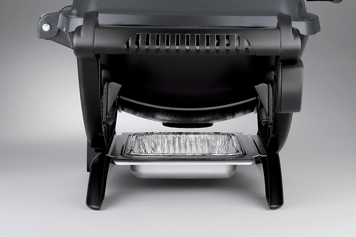 Weber Q1400 Barbecue électrique avec support, surface de cuisson 43 x 32 cm, nomade, grille en fonte émaillée divisée en 2 parties, couvercle et cuve en fonte d'aluminium - Gris foncé (52020853)