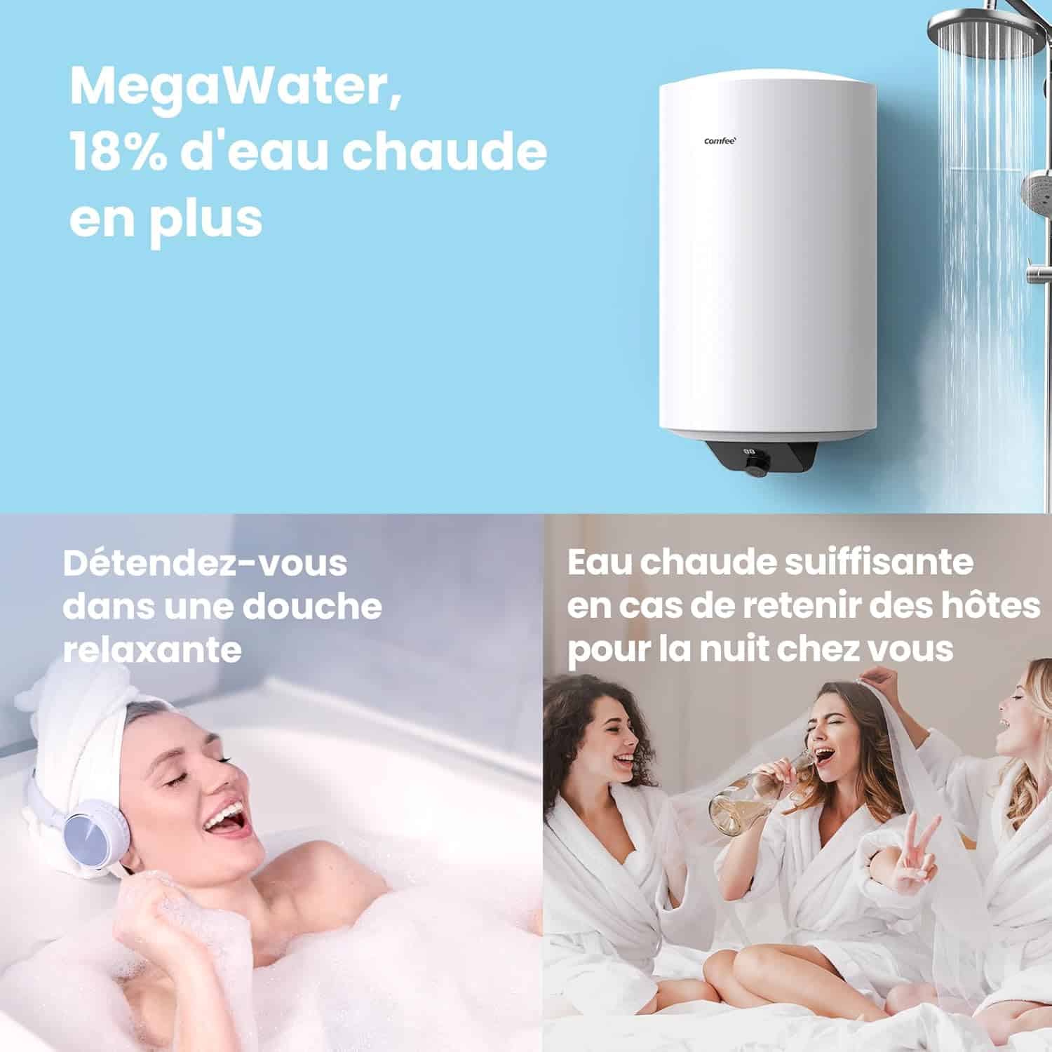 COMFEE’ D80-15EFG | Chauffe-eau Électrique Connecté 80L