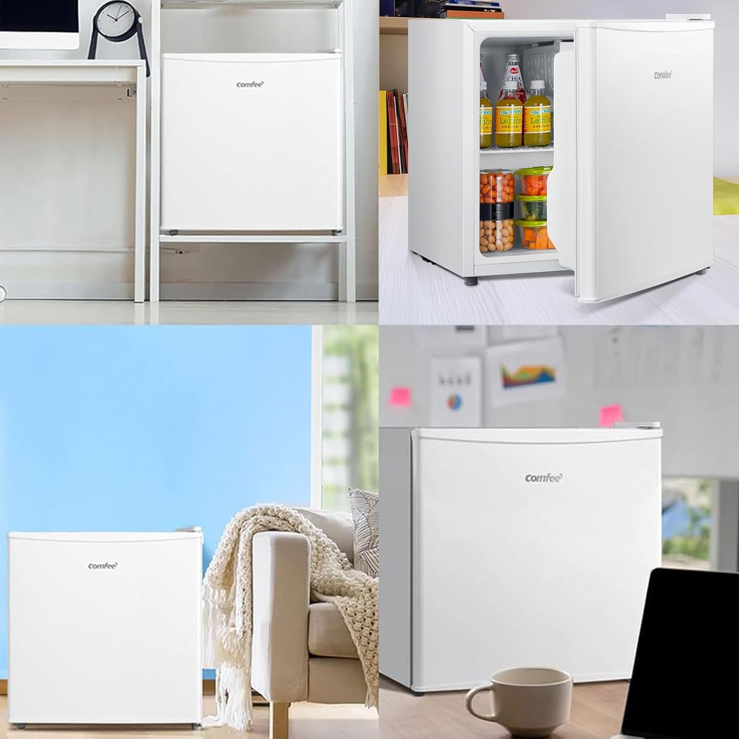 COMFEE’ RCD50WH2(E) | Mini Réfrigérateur 43L avec Freezer