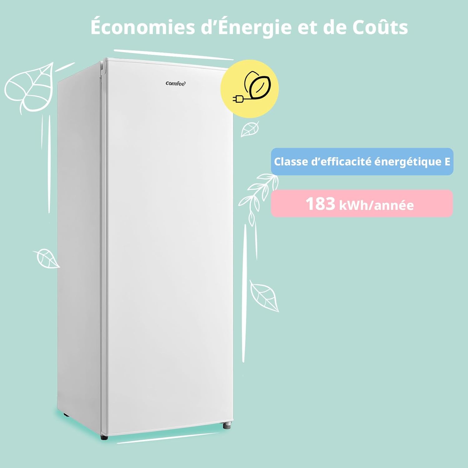 COMFEE’ RCU160WH2(E) | Congélateur Armoire 160L