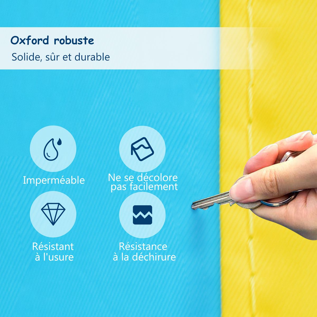 Toboggan Aquatique Gonflable 5 en 1 avec Pataugeoire Aire de Jeux Gonflable en Oxford avec Mur d'Escalade Charge 150kg pour 3-10 Ans (sans Souffleur)