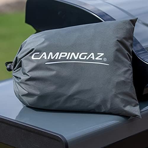 Campingaz Plancha EXB Plus, plancha au gaz sur chariot, grill gastronomique avec plaque en acier émaillé et 2 brûleurs, puissance 7500 W, pour des grillades méditerranéennes, Noir