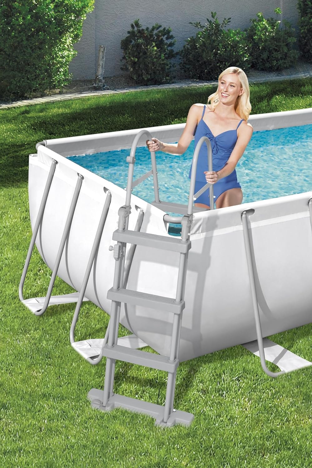 Piscine Hors Sol 404 x 201 x 100 cm BESTWAY Rectangulaire Power Steel™ Piscine Tubulaire