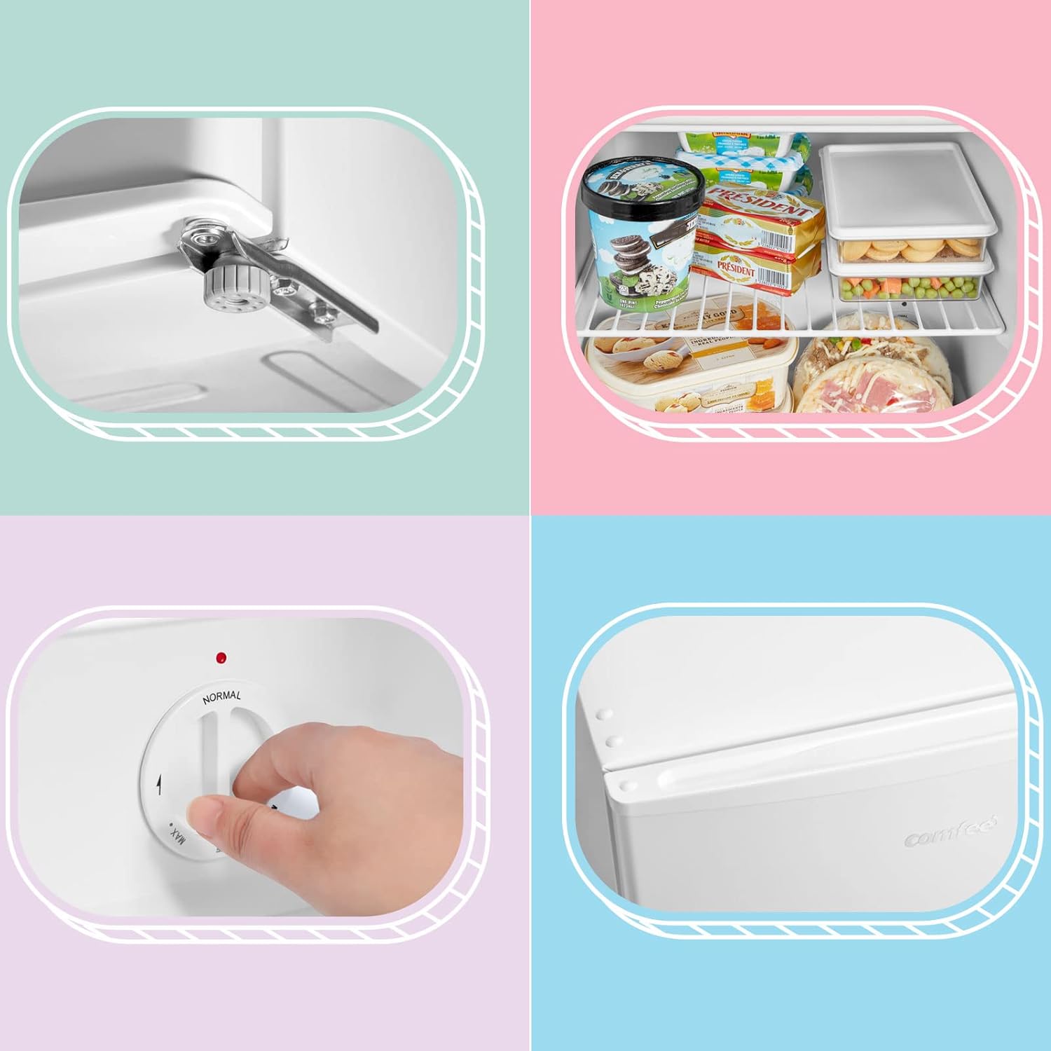 COMFEE’ RCU40WH2(E) | Mini Congélateur 31L 4 Étoiles