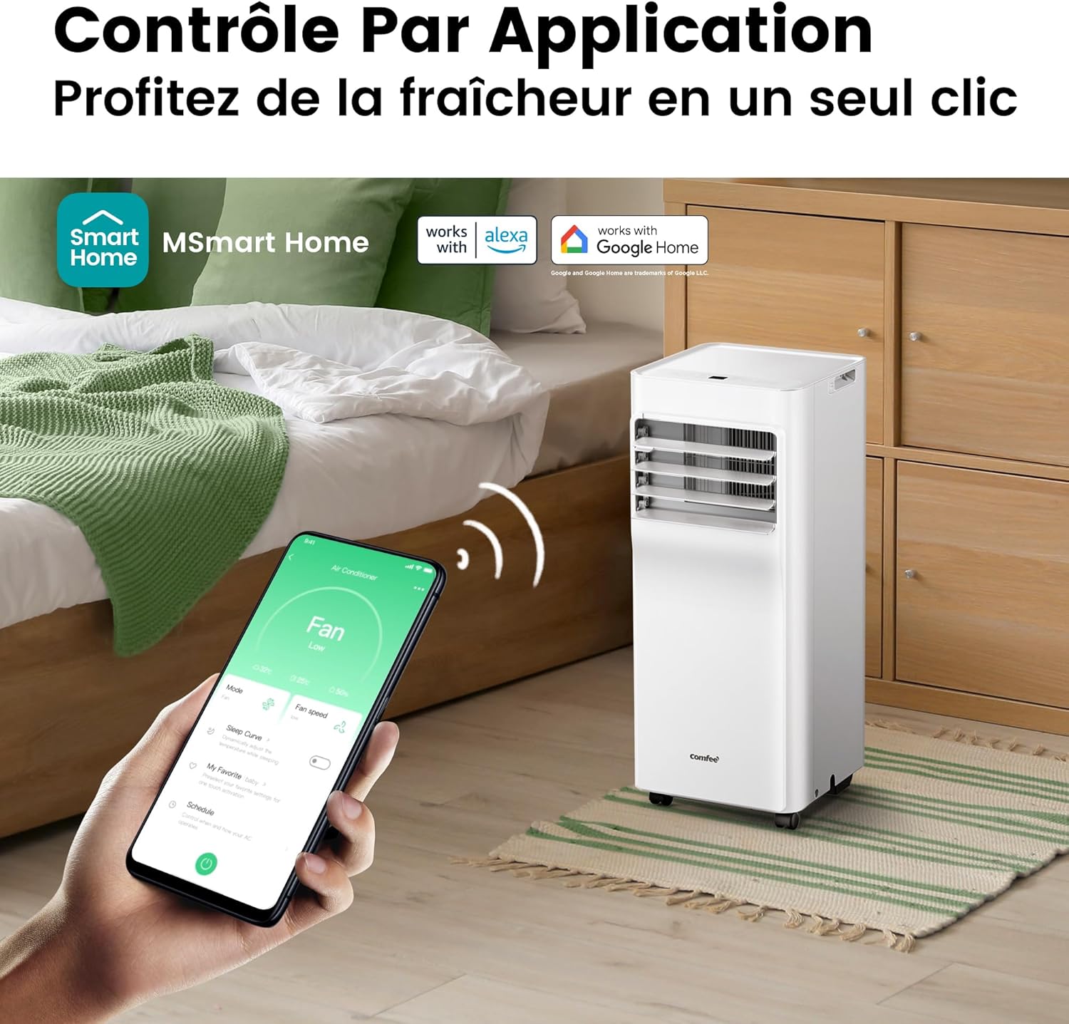 COMFEE Breezy Cool 2.0 | Climatiseur Mobile Connecté 7000 BTU