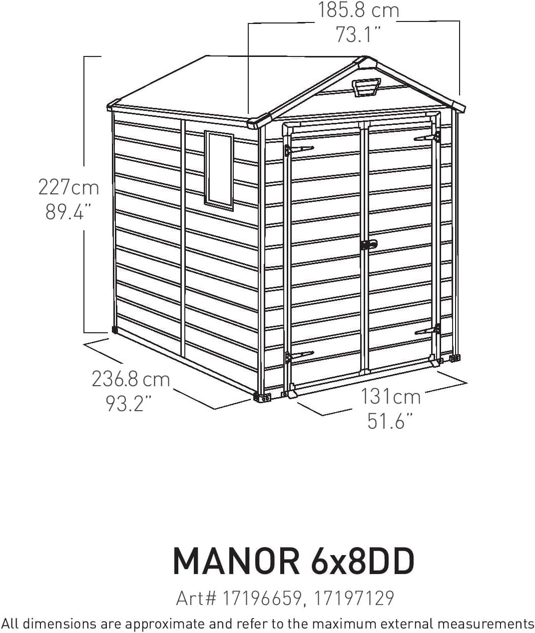 KETER - ABRI Manor 68-4,1m² - Gris