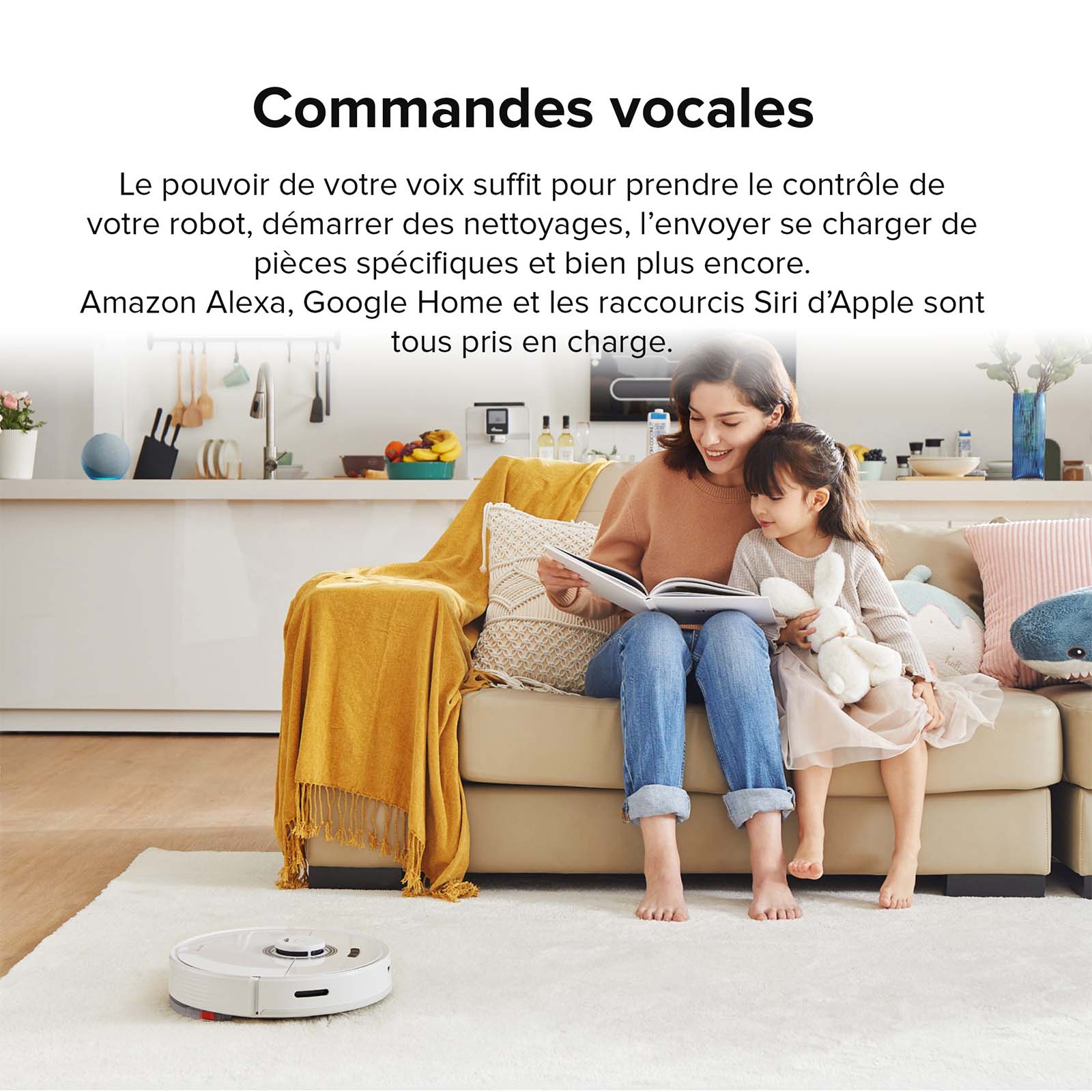 Roborock Q7 Max+ robot aspirateur avec station de vidage automatique