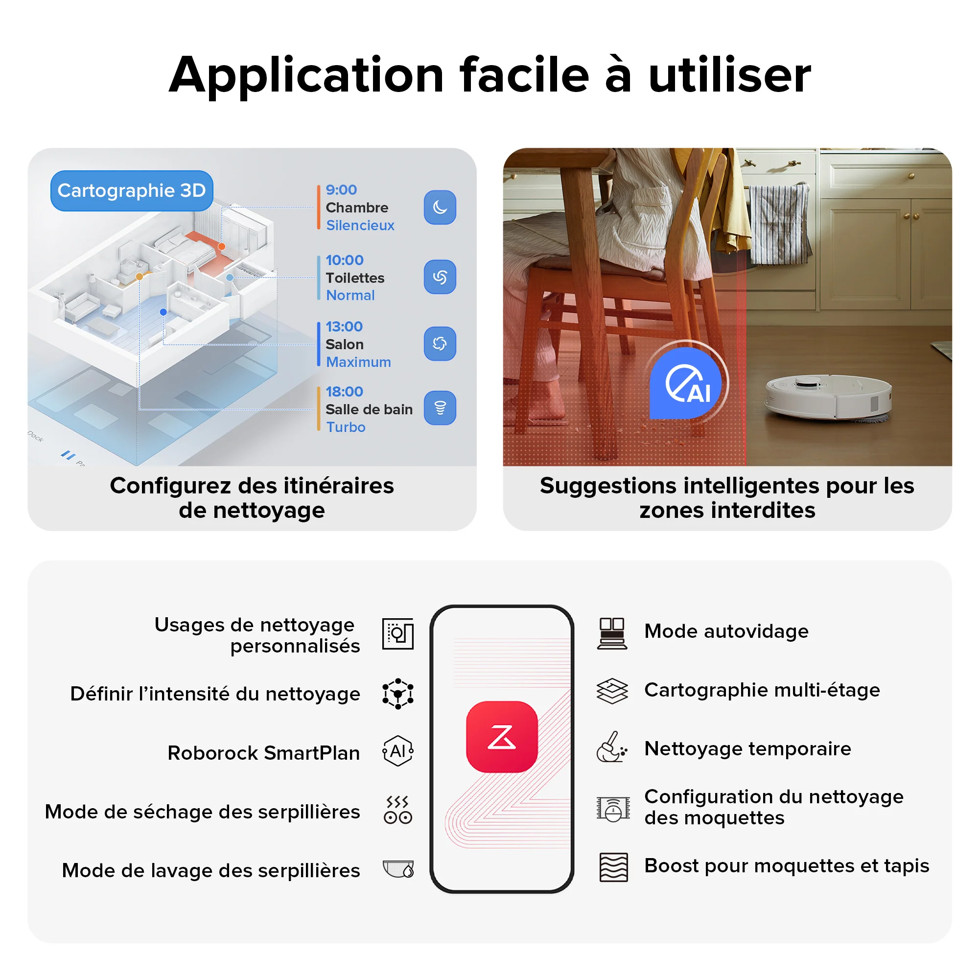 Roborock Qrevo S robot aspirateur laveur avec station multifonction