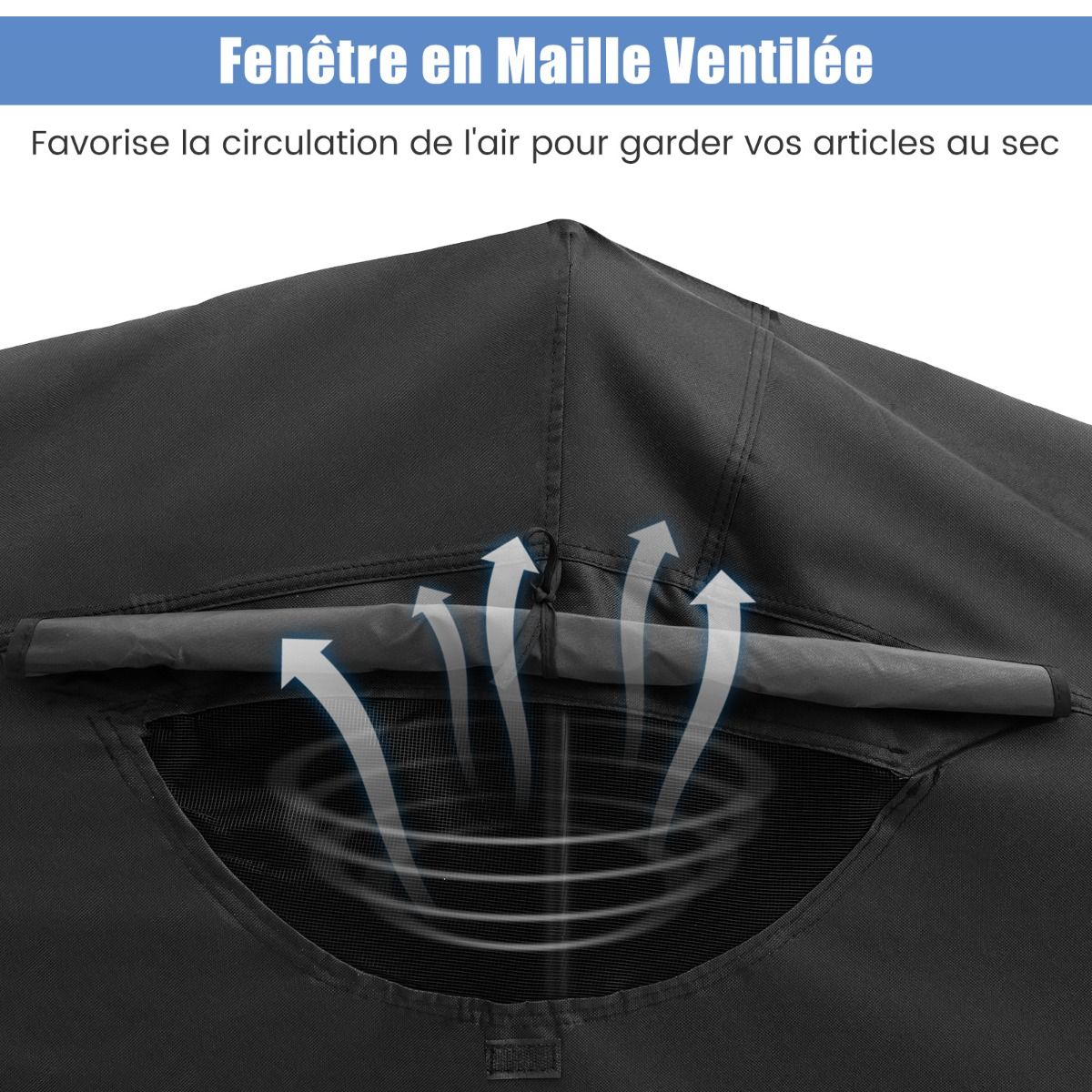 Abri de Moto Extérieur Tente Moto avec Housse en Tissu Oxford Fenêtres en Maille Enroulables Housse Moto Exterieur Étanche pour Moto Vélos Outils Noir