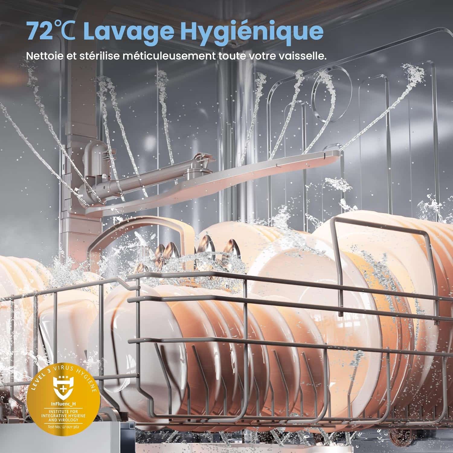 COMFEE’ CDWPF1201PS | Lave-vaisselle Pose Libre 12 Couverts