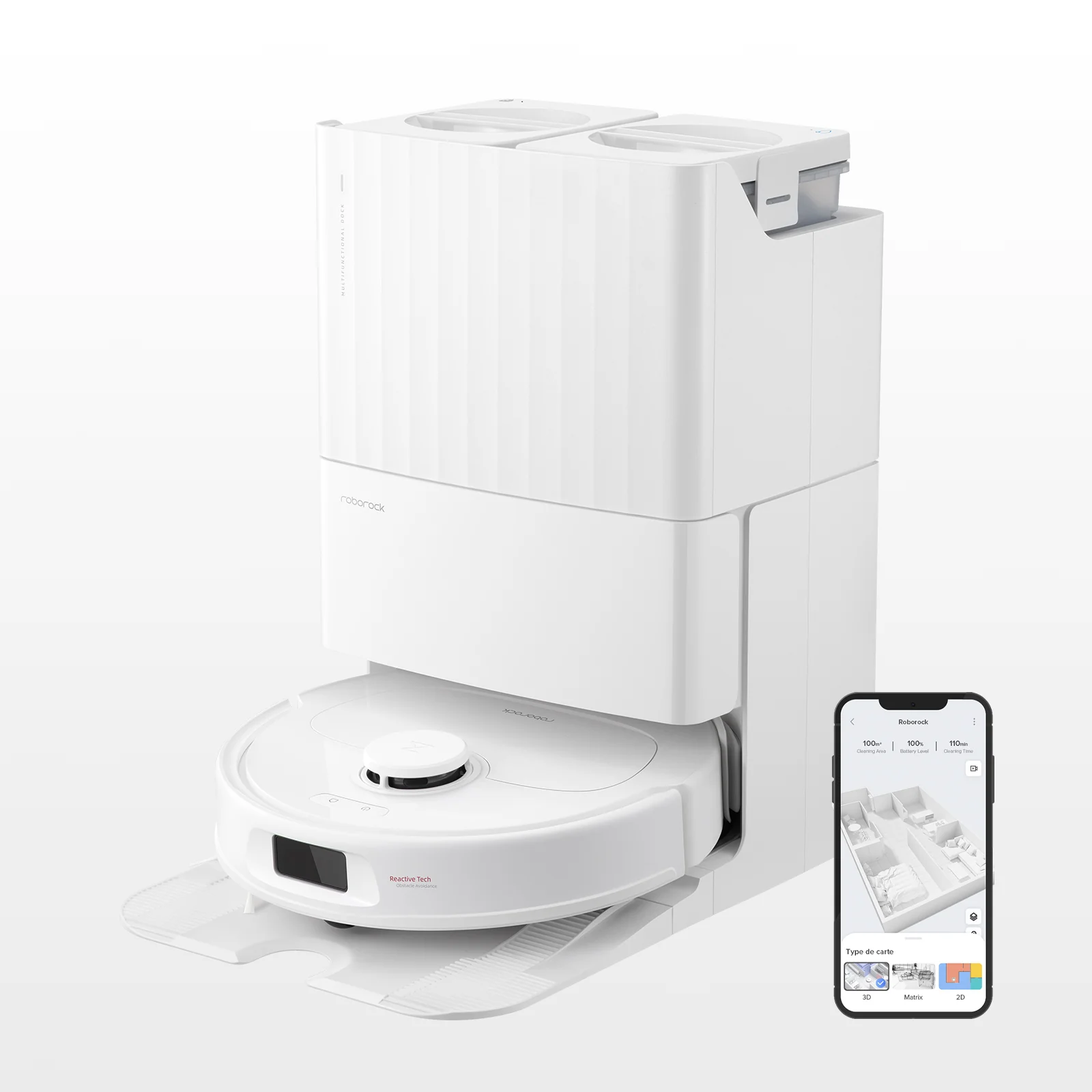 Roborock Qrevo S robot aspirateur laveur avec station multifonction