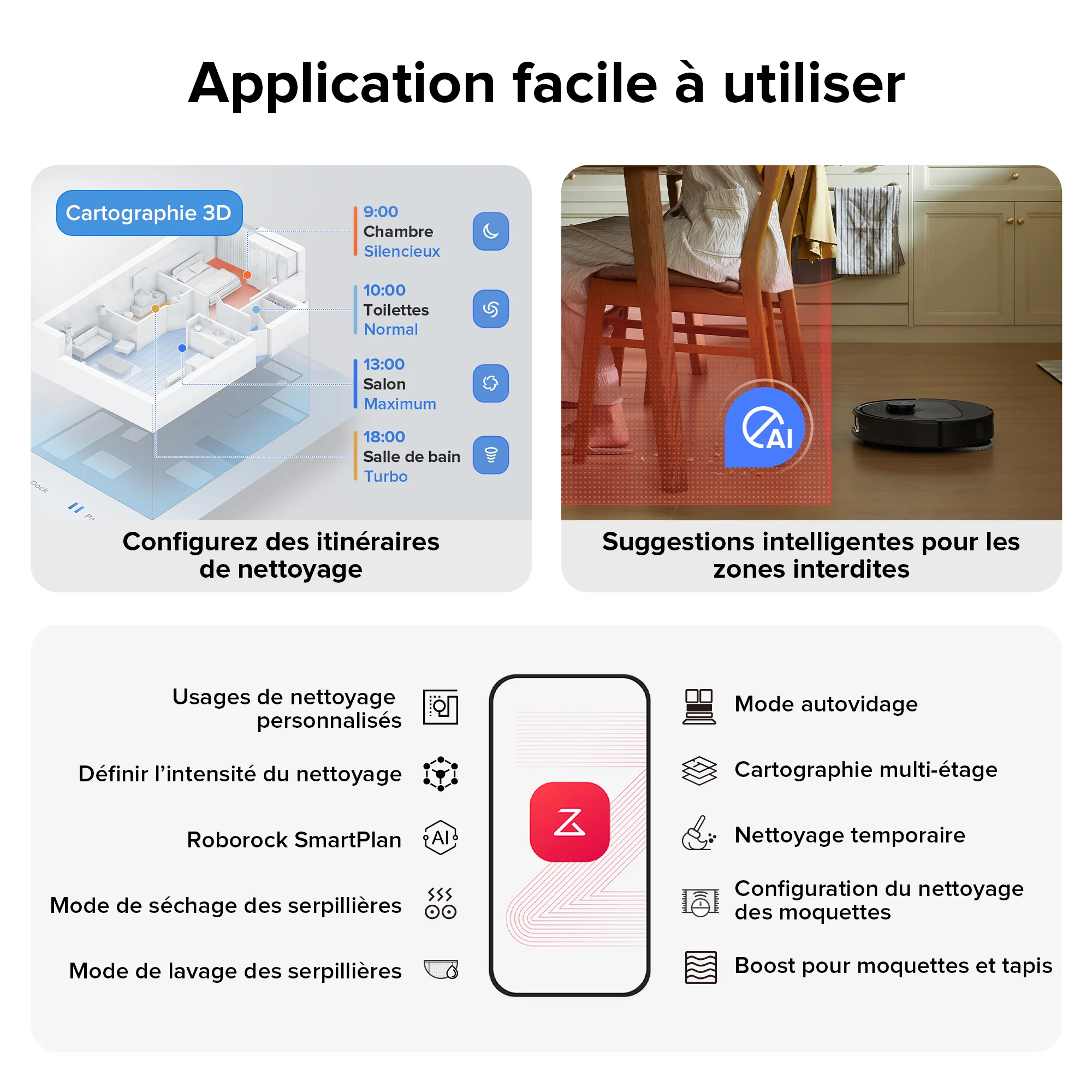 Roborock Qrevo S robot aspirateur laveur avec station multifonction