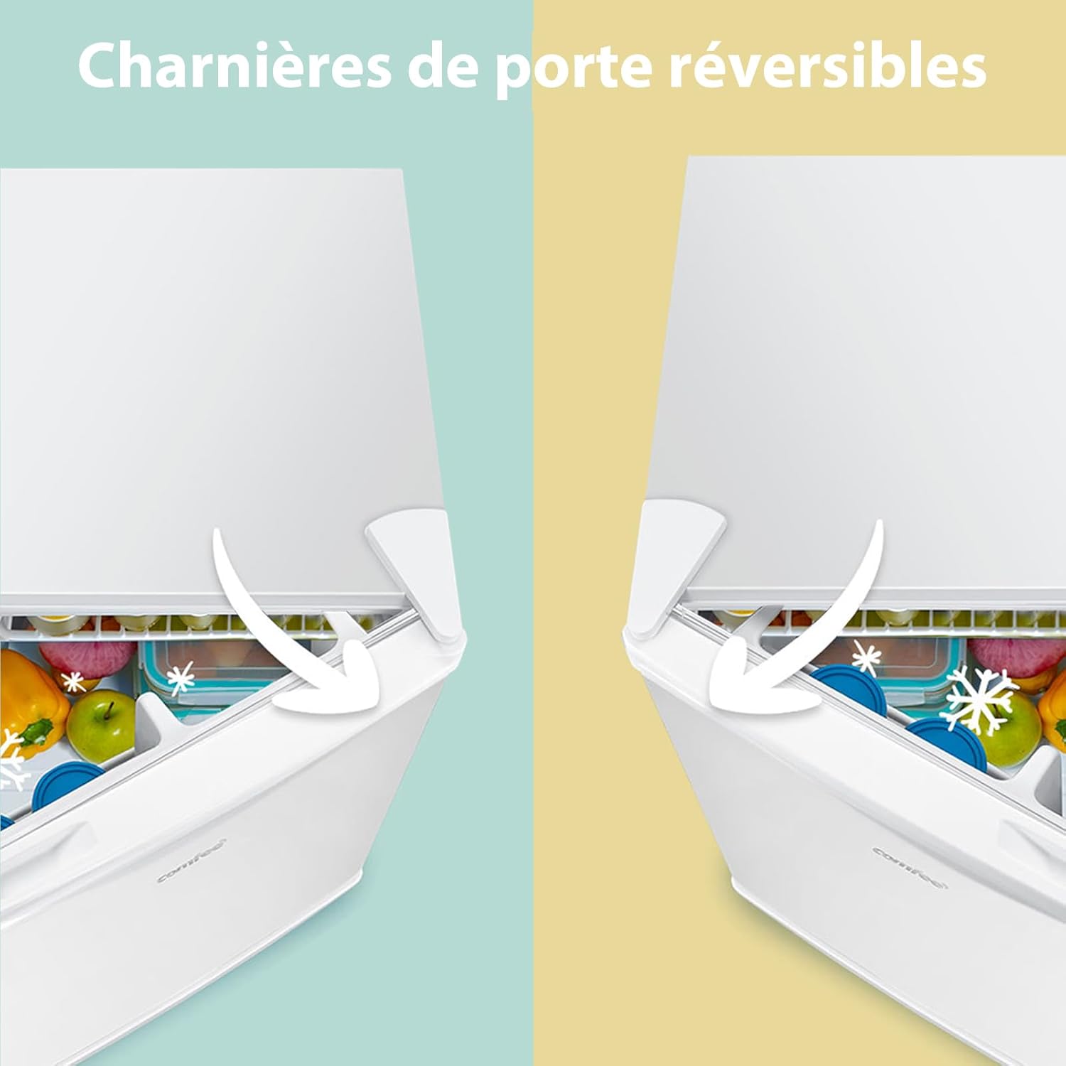 COMFEE’ RCD50WH2(E) | Mini Réfrigérateur 43L avec Freezer