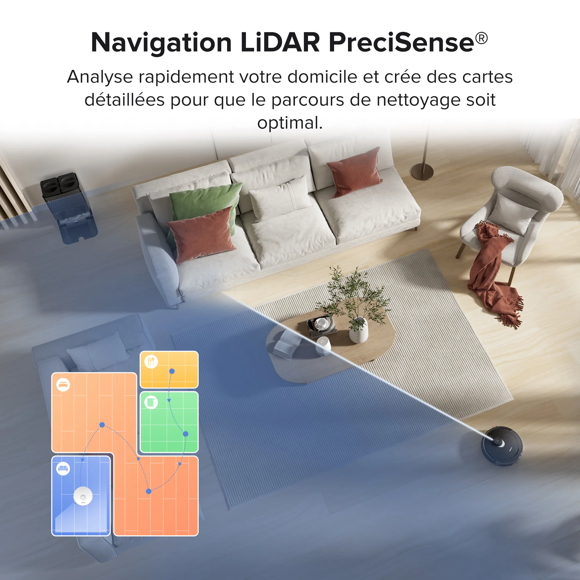 Roborock Qrevo robot aspirateur laveur avec station multifonction